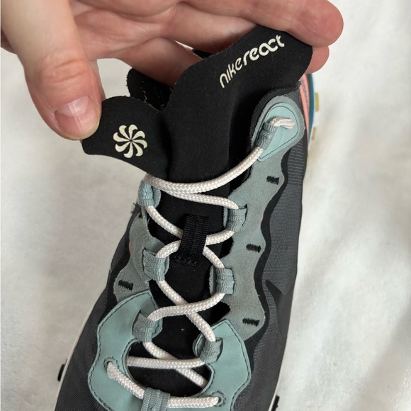 Nike Sneakers React Element 55 Grey Pink Teal Running Shoes Unisex Size 12